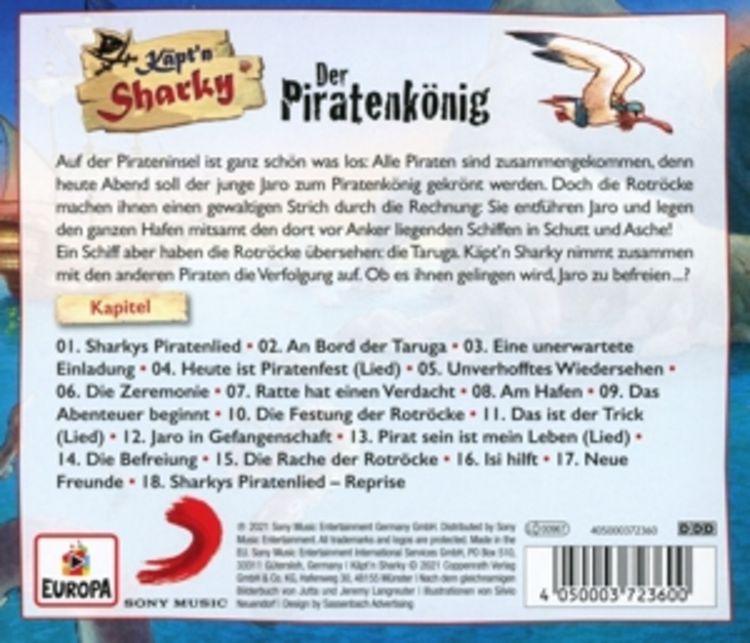 Produktbild: CD H&ouml;rspiel: K&auml;pt'n Sharky - Der Piratenk&ouml;nig