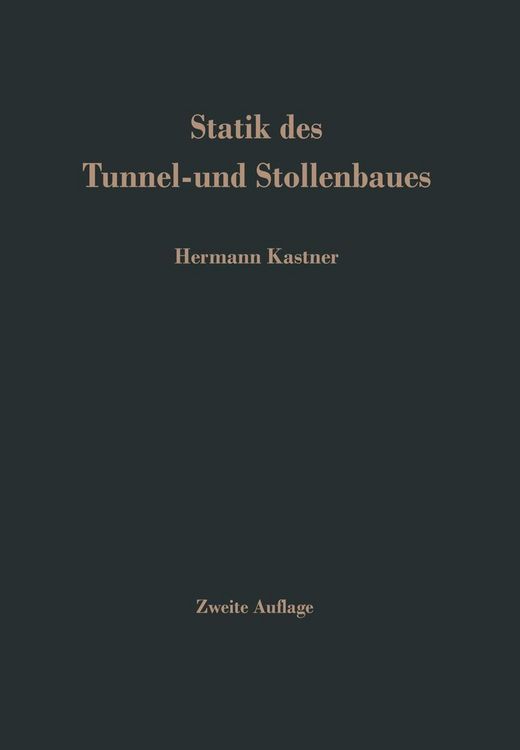 Produktbild: Statik des Tunnel- und Stollenbaues