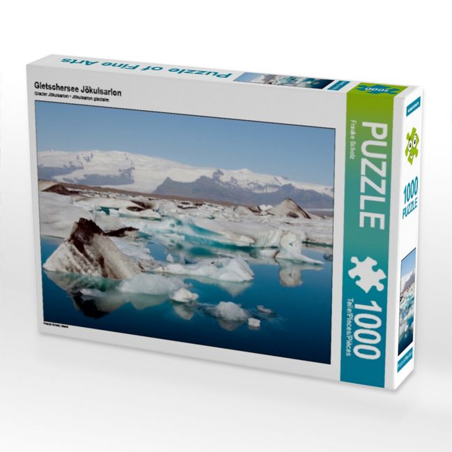 Produktbild: CALVENDO Puzzle Gletschersee J&ouml;kulsarlon | 1000 Teile Lege-Gr&ouml;&szlig;e 64x48cm Foto-Puzzle f&uuml;r gl&uuml;ckliche Stunden