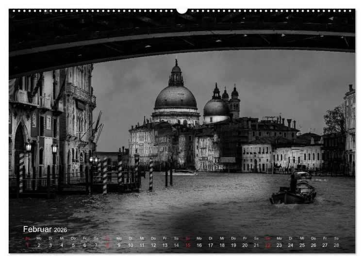 Produktbild: Venedig - Licht und Schatten (hochwertiger Premium Wandkalender 2026 DIN A2 quer), Kunstdruck in Hochglanz
