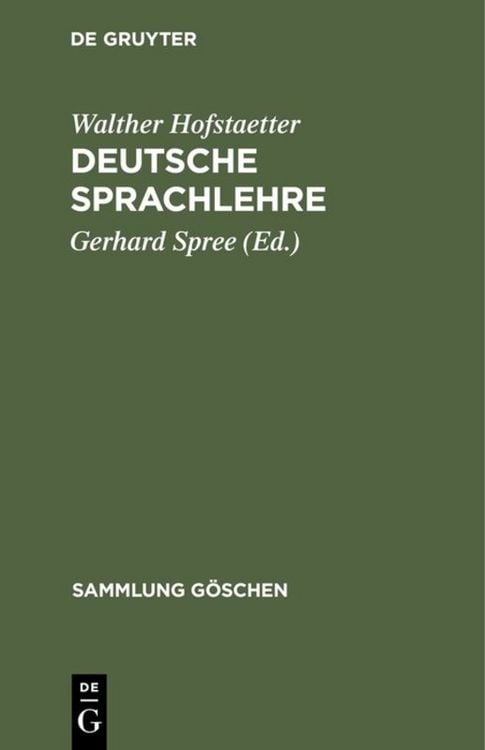 Produktbild: Deutsche Sprachlehre