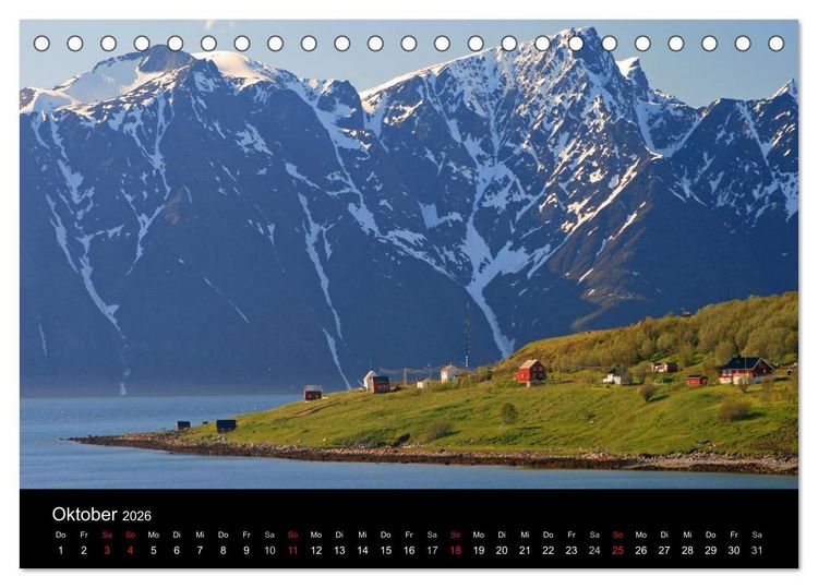 Produktbild: Norwegen 2026 (Tischkalender 2026 DIN A5 quer), CALVENDO Monatskalender