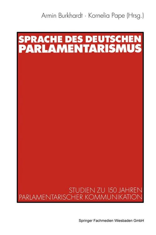 Produktbild: Sprache des deutschen Parlamentarismus