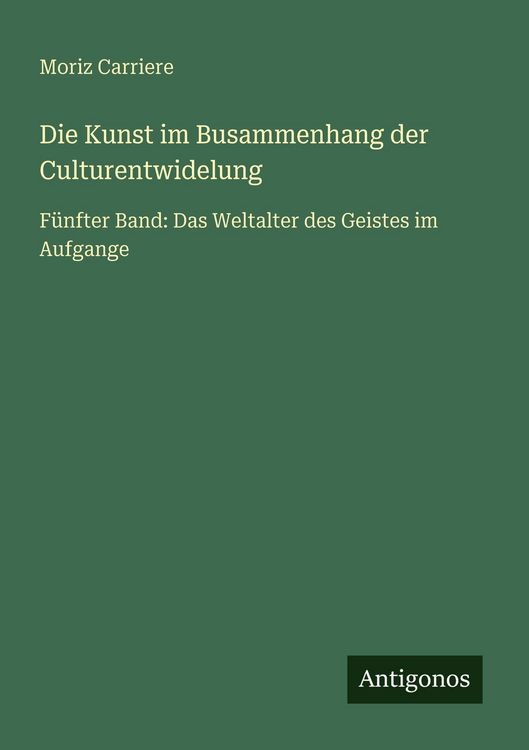 Produktbild: Die Kunst im Busammenhang der Culturentwidelung