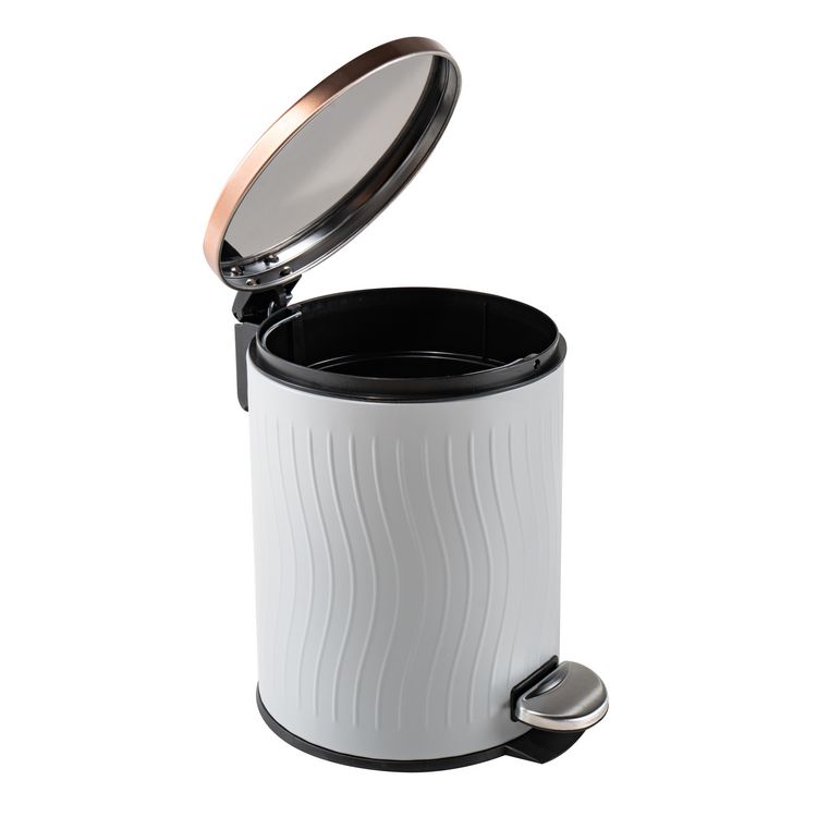 Produktbild: HTI-Living Kleiner M&uuml;lleimer 5L Grau/Kupfer Kleiner M&uuml;lleimer 5L Grau/Kupfer