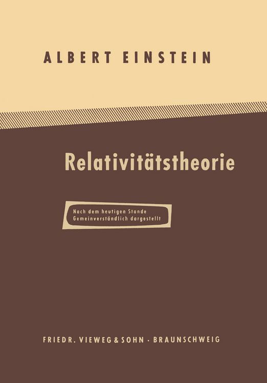 Produktbild: &Uuml;ber die Spezielle und Allgemeine Relativit&auml;tstheorie