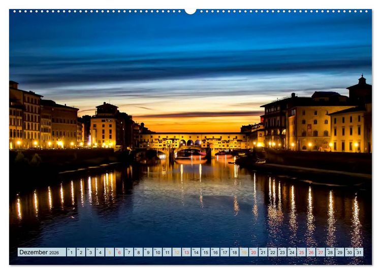 Produktbild: Florenz - Sch&ouml;nheit in der Toskana (hochwertiger Premium Wandkalender 2026 DIN A2 quer), Kunstdruck in Hochglanz