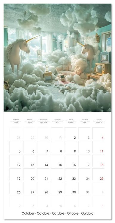 Produktbild: Animals in unreal rooms - Dreamlike Illusions (Wall Calendar 2026 12 &times; 12 Inch) CALVENDO 12 Month Wall Calendar