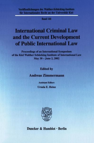 Produktbild: International Criminal Law and the Current Development of Public International Law.
