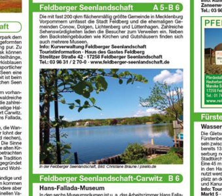 Produktbild: Publicpress Rad- und Wanderkarte Naturpark Feldberger Seenlandschaft, N&ouml;rdliche Uckermark 1:60.000