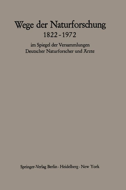 Produktbild: Wege der Naturforschung 1822&ndash;1972