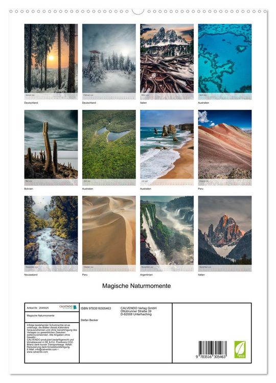 Produktbild: Magische Naturmomente (hochwertiger Premium Wandkalender 2026 DIN A2 hoch), Kunstdruck in Hochglanz