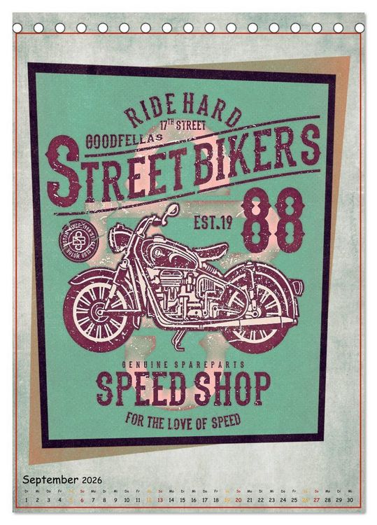Produktbild: Motorrad Nostalgie (Tischkalender 2026 DIN A5 hoch), CALVENDO Monatskalender