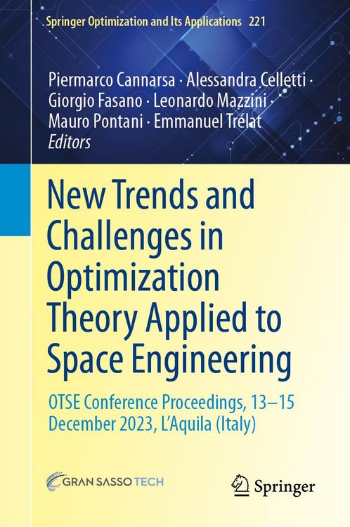 Produktbild: New Trends and Challenges in Optimization Theory Applied to Space Engineering