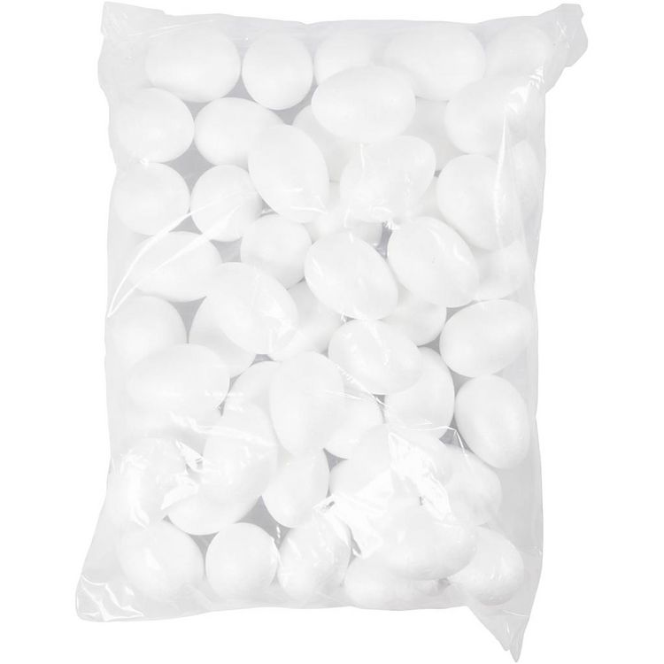 Produktbild: Creativ Company Styropor-Eier, H 6 cm, Wei&szlig;, 50 Stk