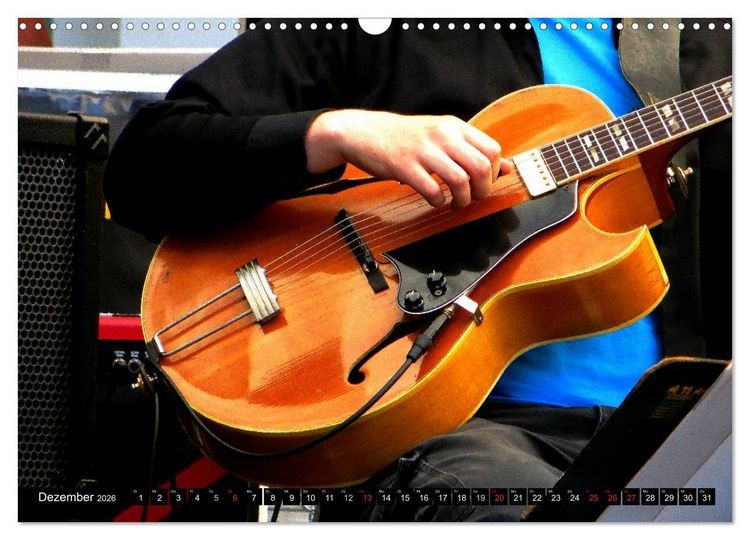 Produktbild: JAZZGITARREN in Szene gesetzt (Wandkalender 2026 DIN A3 quer), CALVENDO Monatskalender
