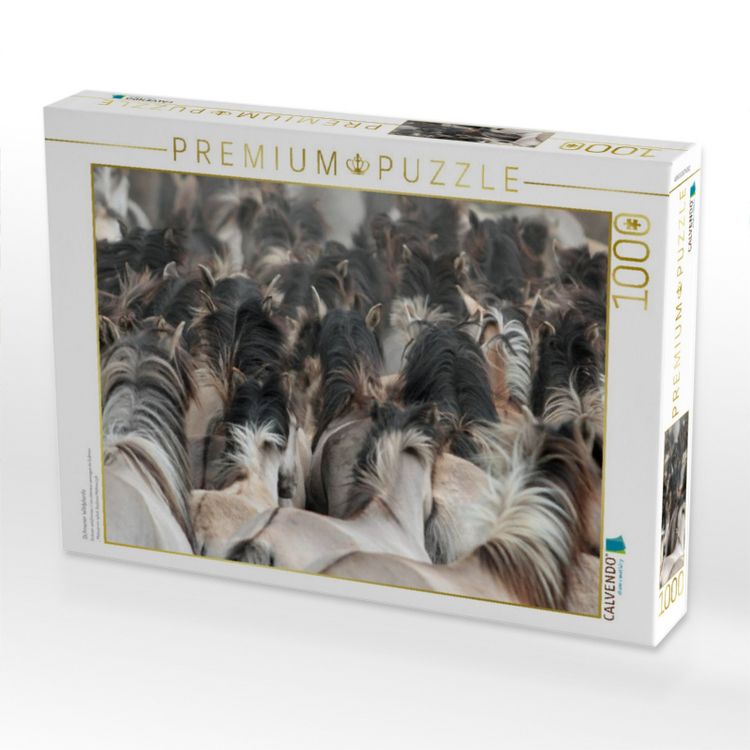 Produktbild: CALVENDO Puzzle D&uuml;lmener Wildpferde | 1000 Teile Lege-Gr&ouml;&szlig;e 64x48cm Foto-Puzzle f&uuml;r gl&uuml;ckliche Stunden