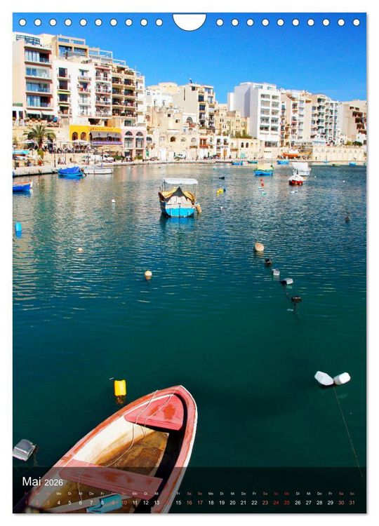 Produktbild: Unterwegs in Malta (Wandkalender 2026 DIN A4 hoch), CALVENDO Monatskalender