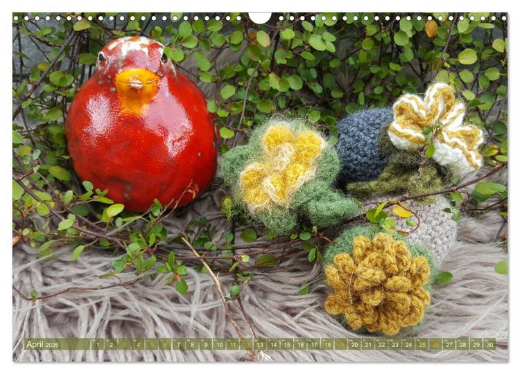 Produktbild: H&auml;kelimpressionen - Geh&auml;kelte Ideen f&uuml;r Haus und Garten (Wandkalender 2026 DIN A3 quer), CALVENDO Monatskalender