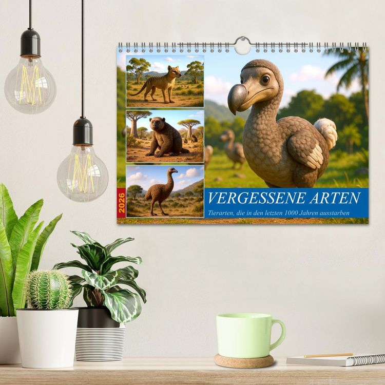 Produktbild: Vergessene Arten (Wandkalender 2026 DIN A4 quer), CALVENDO Monatskalender