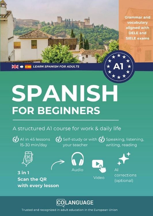 Produktbild: Learn Spanish for beginners. A structured A1 course for work and daily life