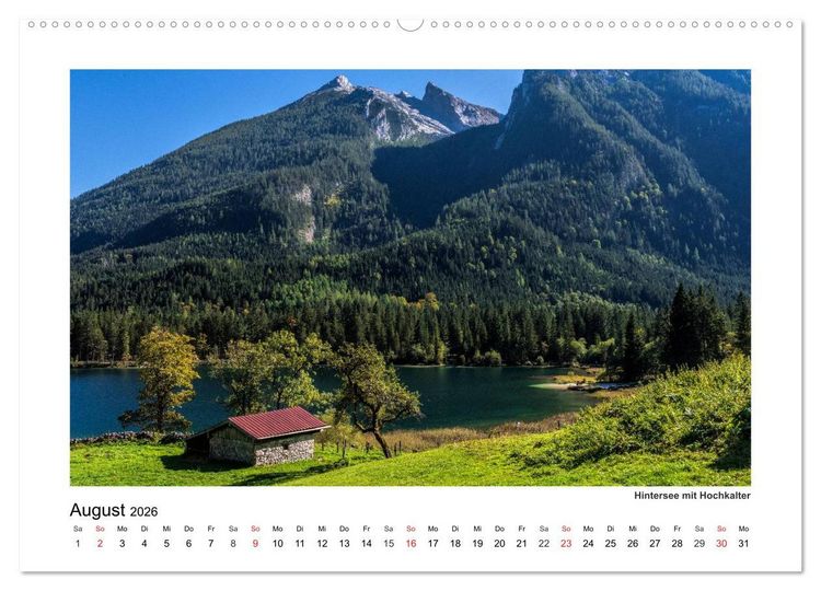 Produktbild: Willkommen im Bergsteigerdorf Ramsau (Wandkalender 2026 DIN A2 quer), CALVENDO Monatskalender