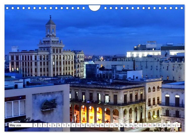 Produktbild: Havana by Night - Cuba's fascinating capital (Wall Calendar 2026 DIN A4 landscape), CALVENDO 12 Month Wall Calendar