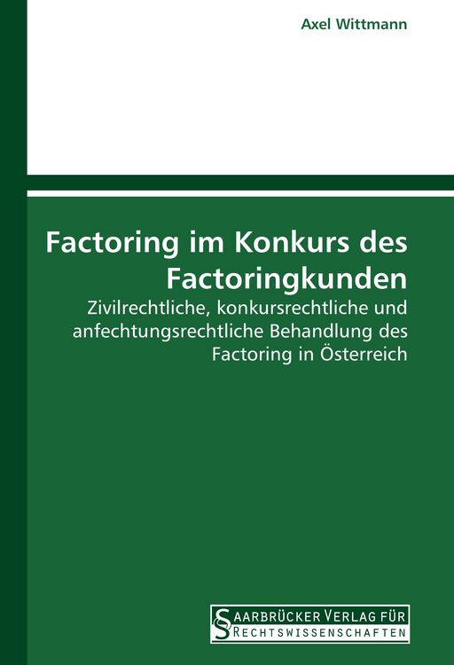 Produktbild: Factoring im Konkurs des Factoringkunden