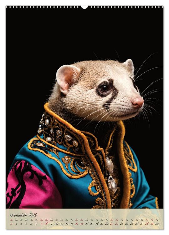 Produktbild: Barocke Tierportraits - Kunst und Klassik (hochwertiger Premium Wandkalender 2026 DIN A2 hoch), Kunstdruck in Hochglanz