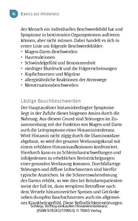Produktbild: Richtig einkaufen Histamin-Intoleranz
