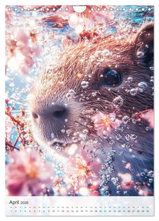 Produktbild: Capybara und Gem&uuml;tlichkeit (Wandkalender 2026 DIN A4 hoch), CALVENDO Monatskalender