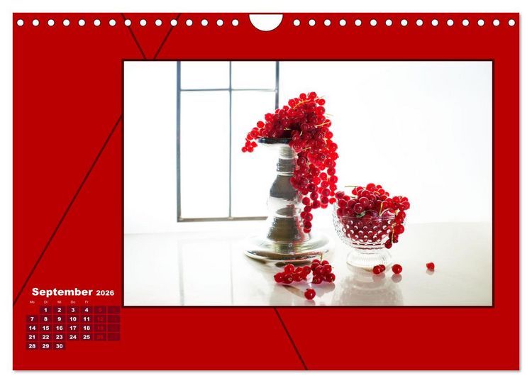Produktbild: Powerfarbe Rot (Wandkalender 2026 DIN A4 quer), CALVENDO Monatskalender
