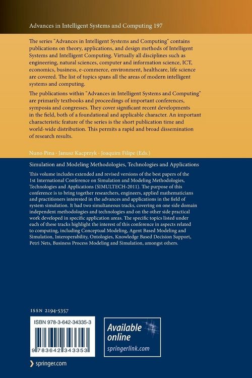 Produktbild: Simulation and Modeling Methodologies, Technologies and Applications