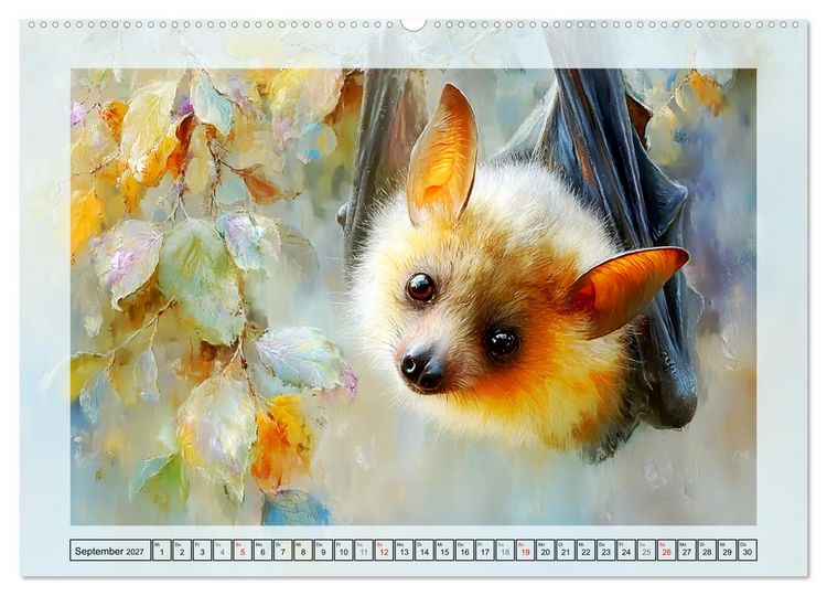 Produktbild: Flughunde. Anmut in stimmungsvollen Naturszenen (Wandkalender 2027 DIN A2 quer), CALVENDO Monatskalender