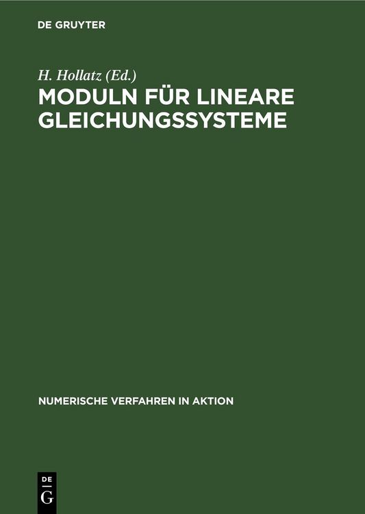 Produktbild: Moduln f&uuml;r lineare Gleichungssysteme