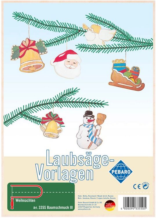 Produktbild: PEBARO 335S - Laubs&auml;gevorlage Baumschmuck III, 1 Platte, Gr&ouml;&szlig;e DIN A4