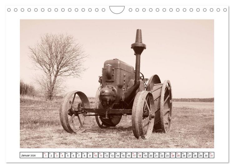 Produktbild: Von Lanz Bulldog bis Hanomag Traktor - Klassiker 1926 - 1975 (Wandkalender 2026 DIN A4 quer), CALVENDO Monatskalender