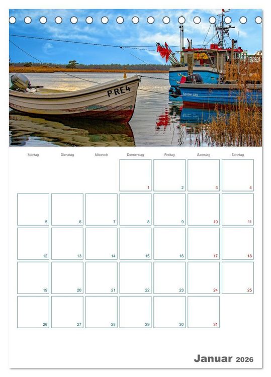 Produktbild: Ostseebad Prerow - Dar&szlig;er Momente - Terminplaner (Tischkalender 2026 DIN A5 hoch), CALVENDO Monatskalender