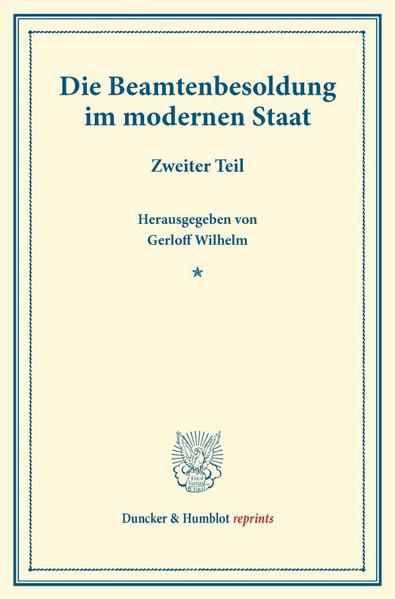 Produktbild: Die Beamtenbesoldung im modernen Staat.