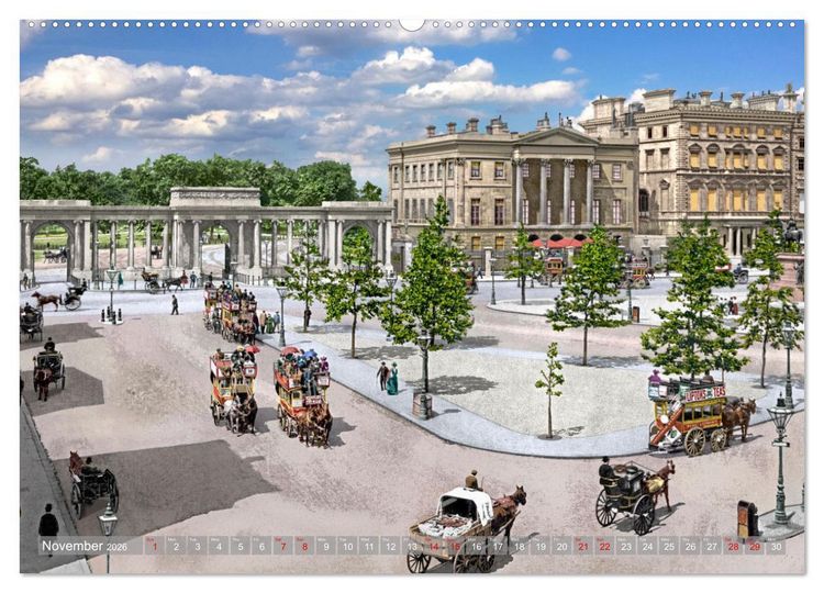 Produktbild: London around 1890-1900 - photos restored and colourised (Wall Calendar 2026 DIN A2 landscape), CALVENDO 12 Month Wall Calendar