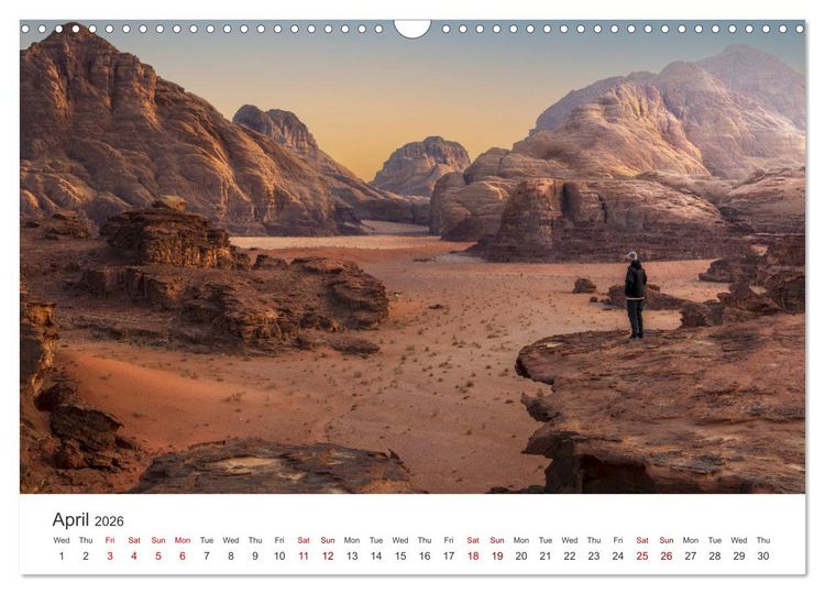 Produktbild: Jordan Sand, Stone and Salt (Wall Calendar 2026 DIN A3 landscape), CALVENDO 12 Month Wall Calendar
