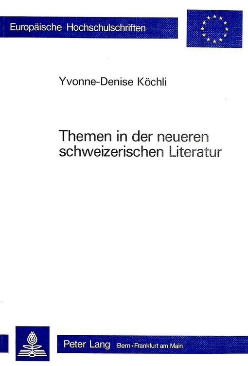 Produktbild: Themen in der neueren schweizerischen Literatur