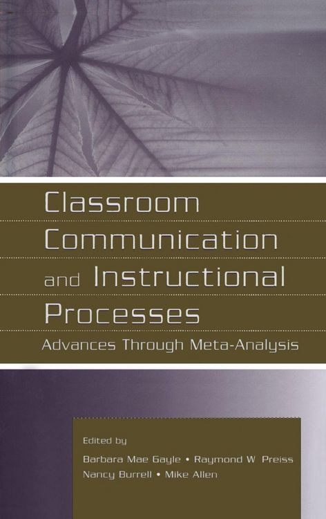 Produktbild: Classroom Communication and Instructional Processes