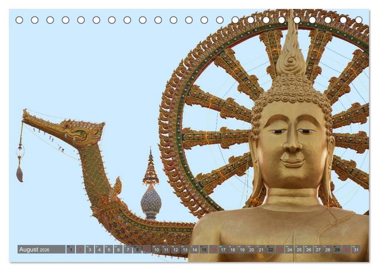 Produktbild: Buddha - Momente der inneren Einkehr (Tischkalender 2026 DIN A5 quer), CALVENDO Monatskalender