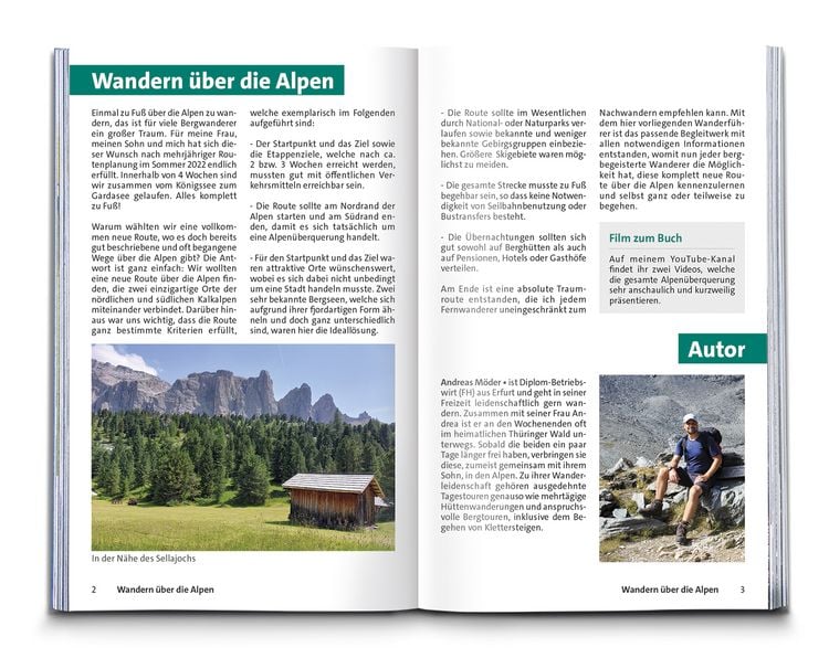 Produktbild: KOMPASS Wanderführer Die Alpenüberquerung vom Königssee zum Gardasee, 26 Etappen mit Extra-Tourenkarte