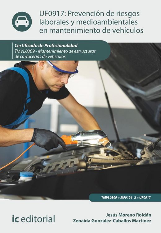 Produktbild: Prevenci&oacute;n de riesgos laborales y medioambientales en mantenimiento de veh&iacute;culos. TMVL0309