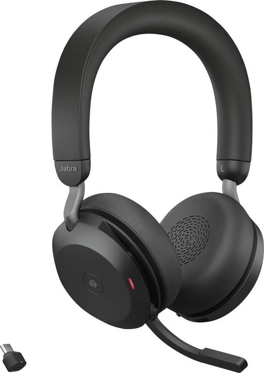 Jabra Evolve2 75 On Ear Headset Bluetooth®, kabelgebunden Schwarz