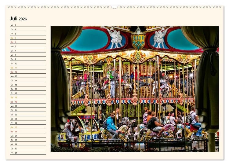 Produktbild: Karussell - Nostalgie (Wandkalender 2026 DIN A2 quer), CALVENDO Monatskalender