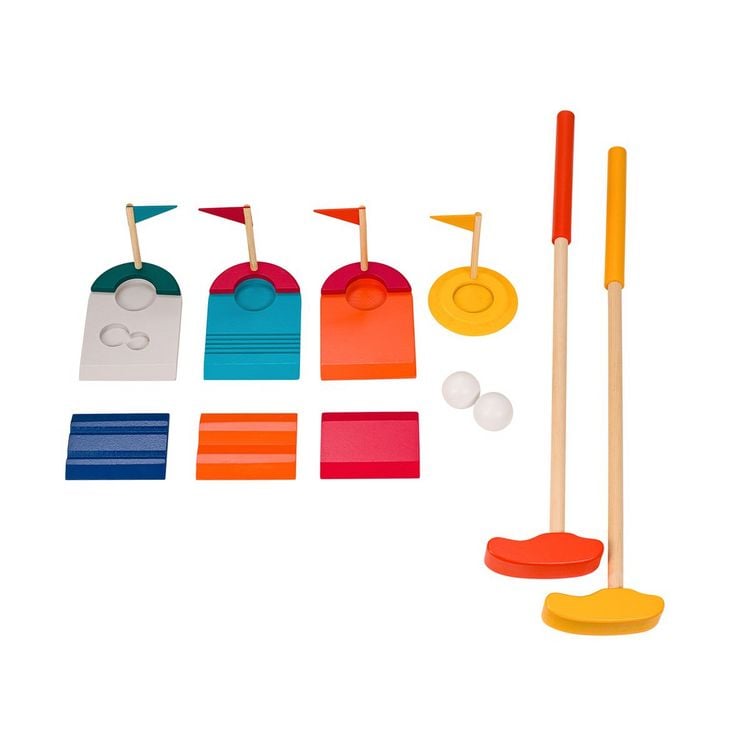Produktbild: Idena Minigolf Set Holz 11 Teile