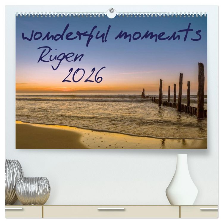 Produktbild: wonderful moments - R&uuml;gen 2026 (hochwertiger Premium Wandkalender 2026 DIN A2 quer), Kunstdruck in Hochglanz